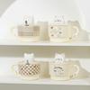 Cartoon Cute Cat Ceramic Cup High Value Mug Water Cup with Lid and Spoon Office Coffee Cup Souvenir