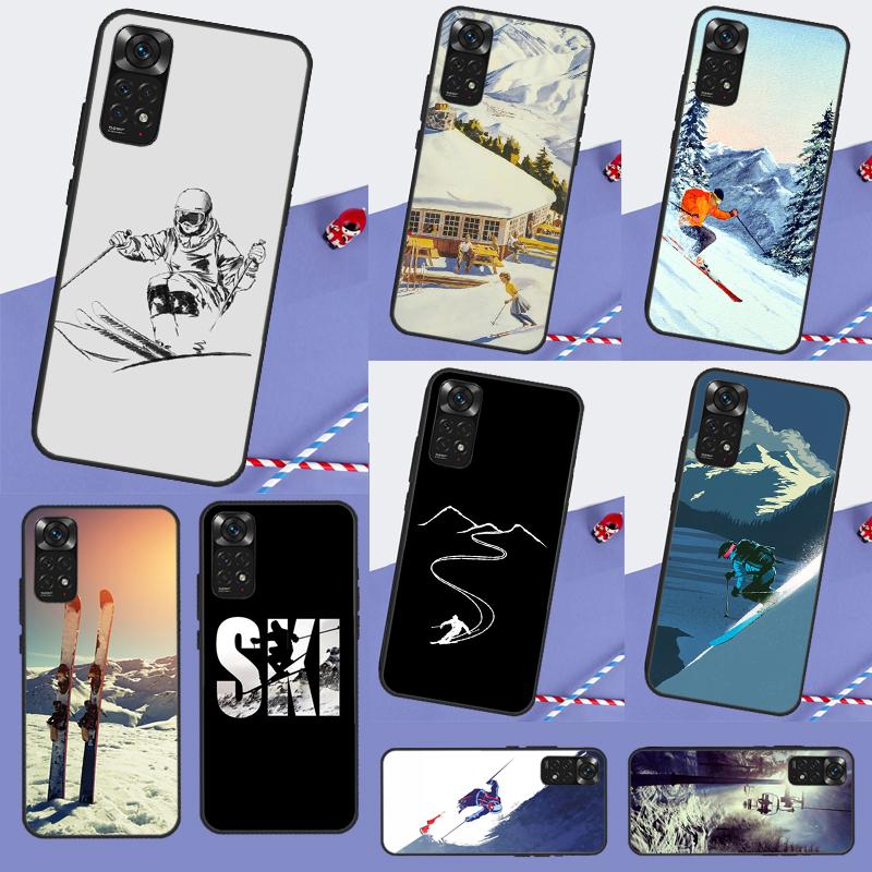 Skiing Snow Snowboard Ski Cover For Xiaomi Redmi Note 14 13 Pro 12 11 9 10 9S 10S 11S 12S Redmi 14C 10C 12C 13C Case