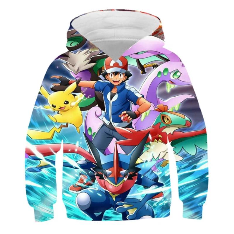 Fall/Winter 2022 Kids Cartoon Hoodie Sweatshirt Long Sleeve Kids Clothes Boys Girls Cool Tops 4-14 Years Old Streetwear