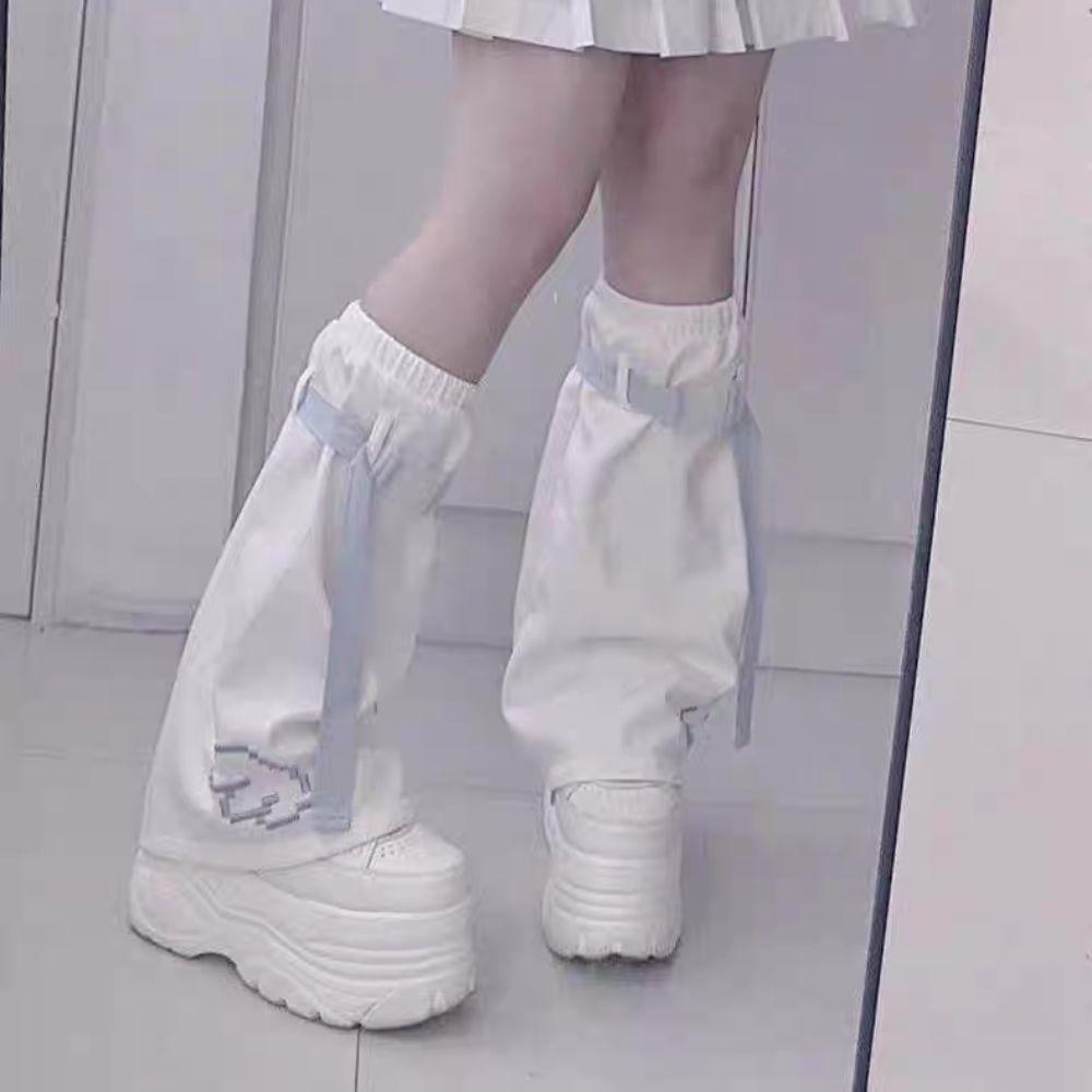 Носки Y2K с вышивкой, длинные чулки, винтажные зимние гетры, для пикантных девушек