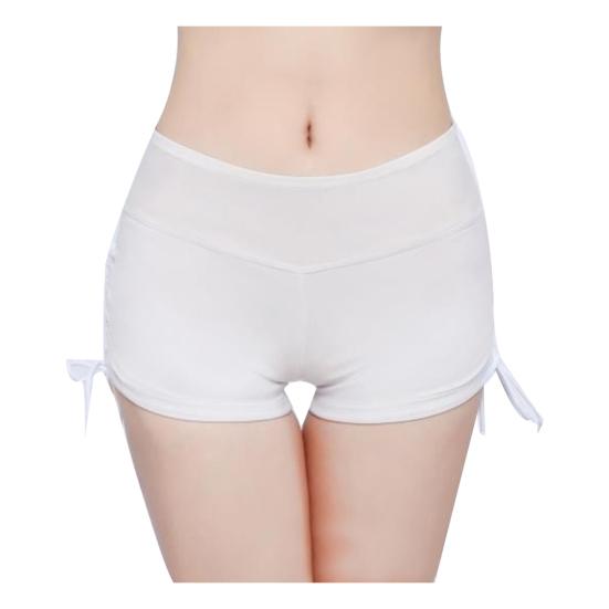 Летние пляжные женские однотонные бикини с плиссированной нижней частью и бандажными шортами для плавания