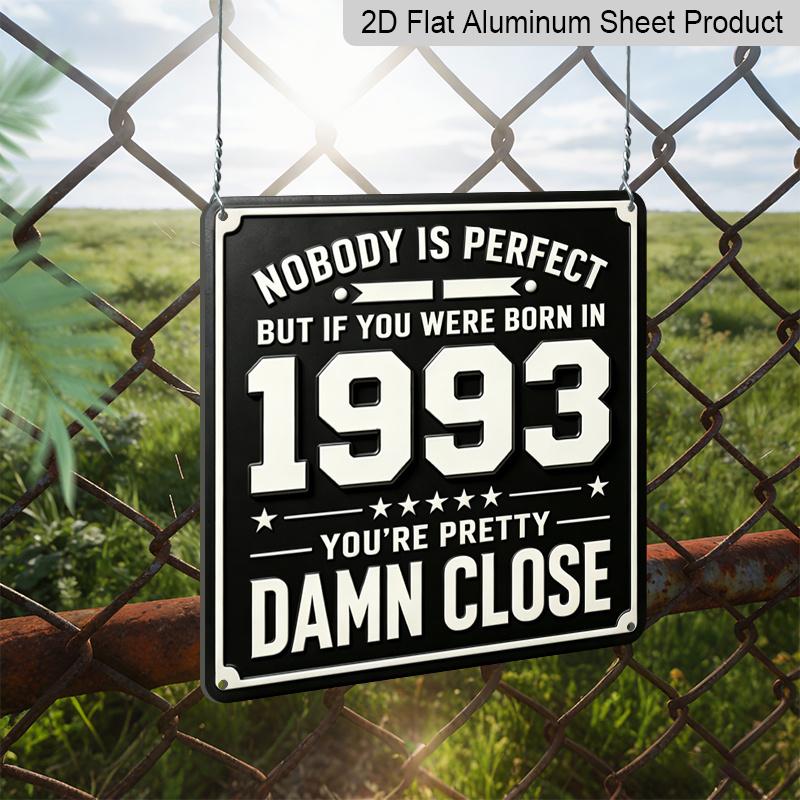2D Flat - 1pc Vintage Metal Aluminum Sign | Retro Wall Art for Living Room, Lounge, Bedroom, Dining Room, Patio, Garden, Deck | Perfect Birthday Gift