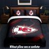 Kansas City Chiefs Design Bed Bedding Set 1 Duvet Cover + 2 Pillowcases Soft Breathable Household Bed Linens
