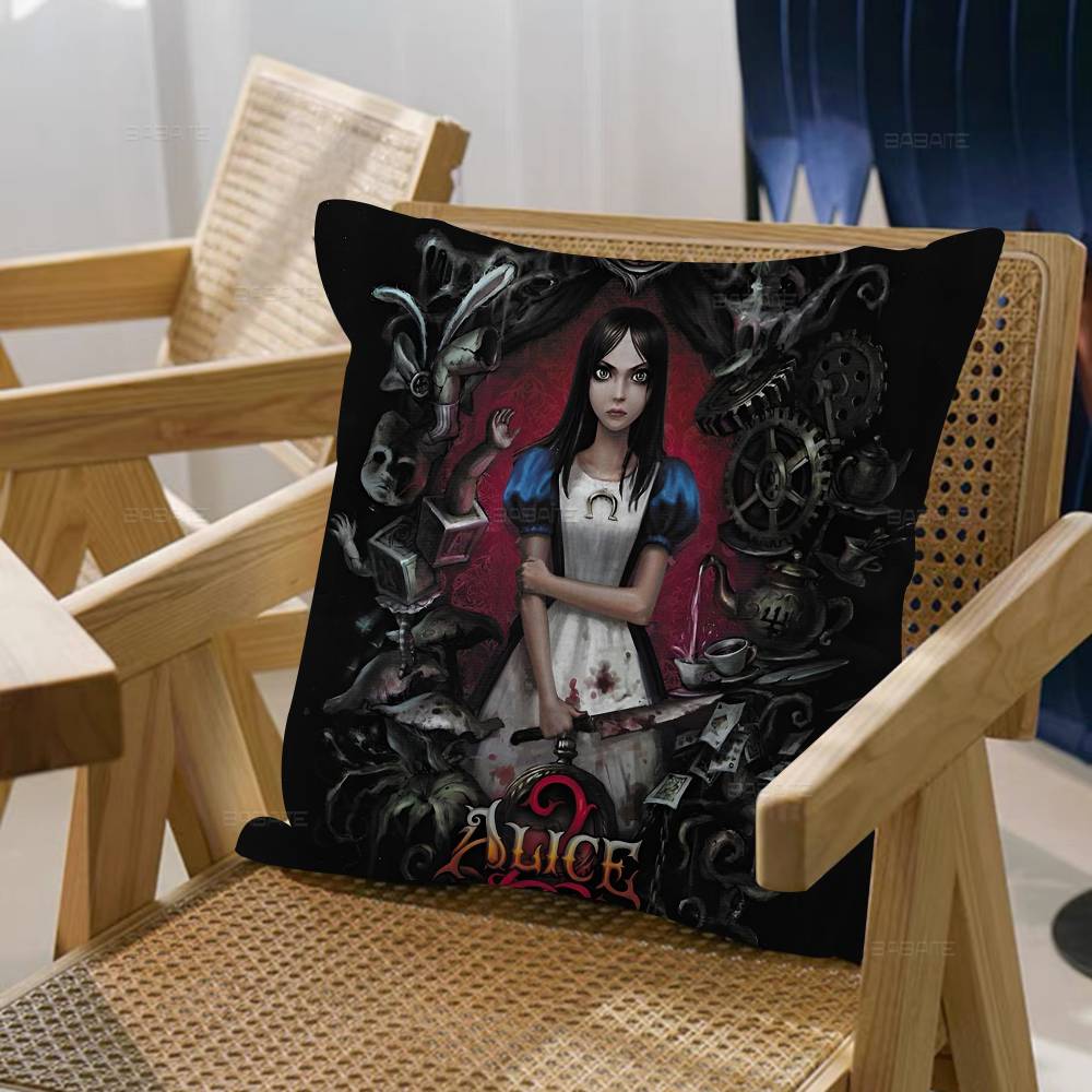 Игра A-Alice Madness Returns 45*45см Наволочка Чехол для подушки Декоративная наволочка Домашняя наволочка для диванной подушки