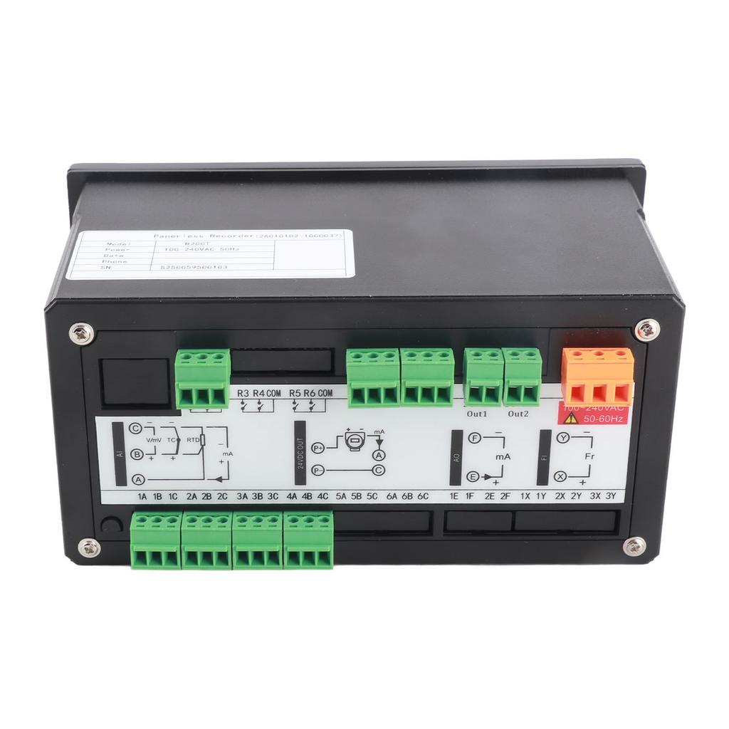 4-дюймовый многоканальный регистратор температуры 4 канала 2 аварийных сигнала цифровой безбумажный измеритель температуры