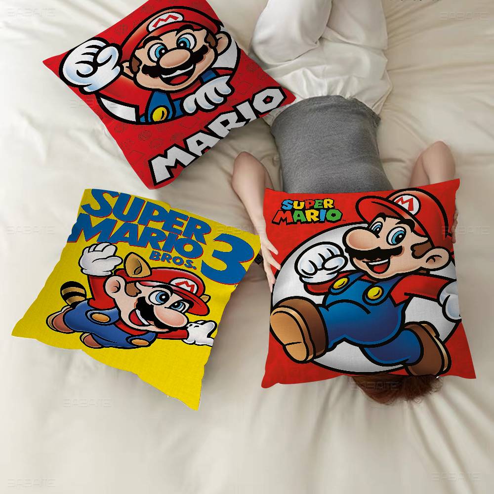 Персонализированная наволочка Super M-Mario для детской комнаты, Декор для дикой вечеринки, Наволочка, Подарок на день рождения ребенка, Душ для малыша