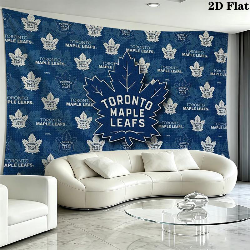 Toronto Maple Leafs Wall Tapestry Aesthetic Wall Hanging Printed Fabric Blanket Decorative Tapestries for Bedroom Living Room Home Decor