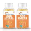 Dr. Morepen COD Liver Oil Capsules Omega 3 EPA DHA with Vitamins D E 100 Softgels X Pack of 2