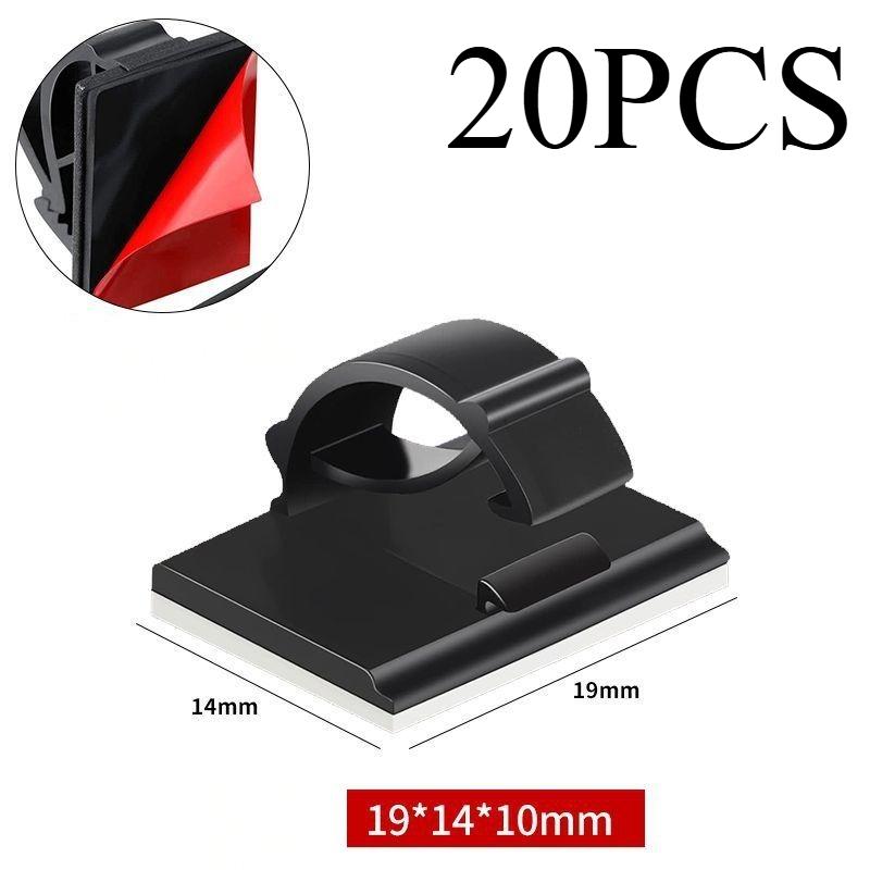 Self-adhesive Large Transparent Wiring Clamp Cable Fixing Base Ideal for Dash Cam Navigator Installation Neat Circuit
