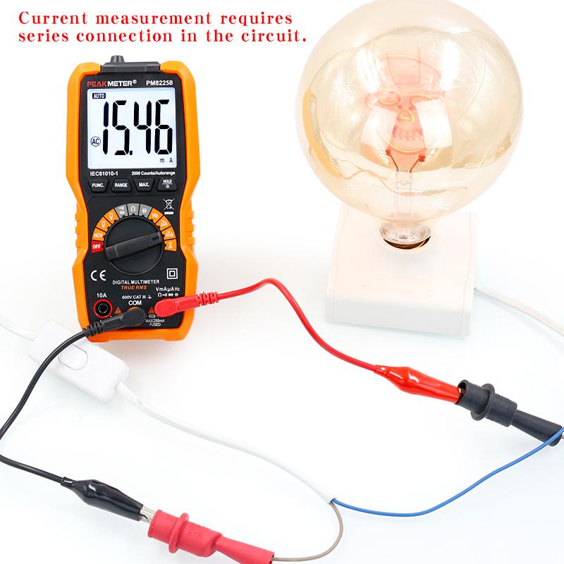 Цифровой мультиметр PEAKMETER PM8225B, Высокая точность, Умный, Защита от перегрузки, Бытовой электросчетчик