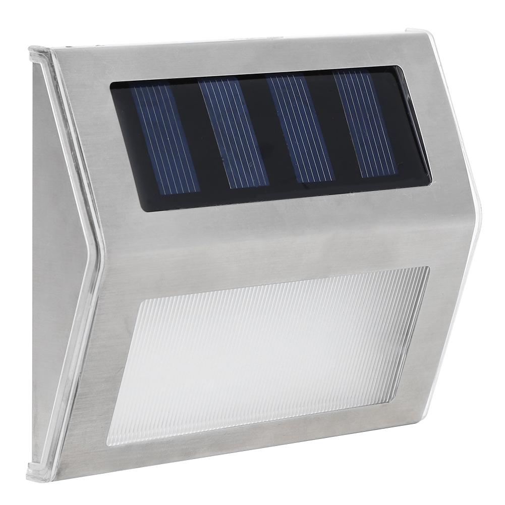 Solar Step Lights Stair Lights Outdoor LED Stair with 6-8H 8-10H Light Stainless Steel for Steps Garden Wall Fence