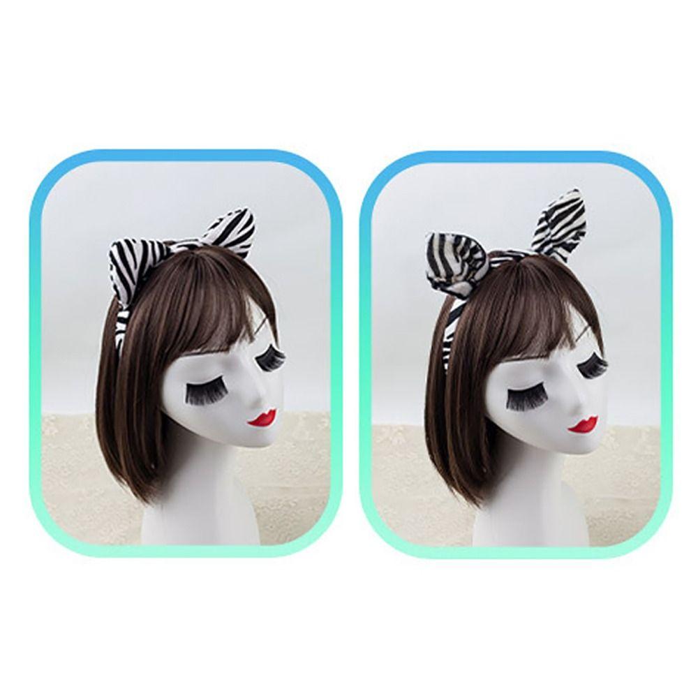 Cute Animal Ears Kid Costume Headband Stripes Design Costume Accessories Hairband Cartoon Headpiece Stage Performance