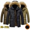 Katta o'lcham 7XL Qalin Issiq Qishki Parka Erkaklar Junli Kapyushonli Erkaklar Qishki Kurtkasi Palto Harbiy Kargo Kurtkalar Erkaklar Katta O'lcham 6XL 7XL