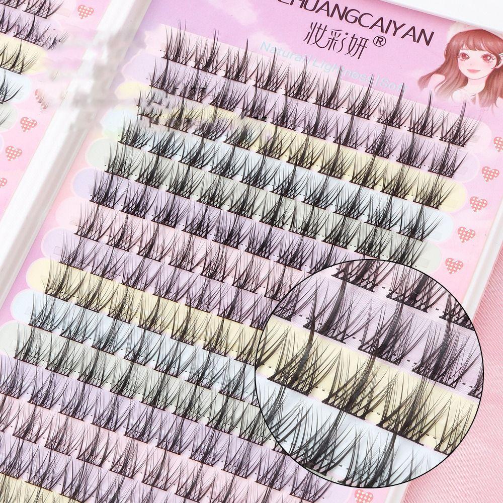 Simple Variety False Eye Lashes Natural Segments Cluster Eyelash Portable Eyelash Book  Women