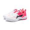 Li Ning Амортизирующие Отскакивающие Низкие Бадминтонные Кроссовки Унисекс Бело-Розовые AYTV017-2