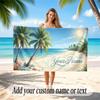 Octopus Sea Life Theme Soft Beach Towel Personalized Custom Name Text Towel Portable for Beach Pool Travel