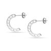 LeCalla S925 Sterling Silver Italian C Shape Half Hoop Earring for Women Teen
