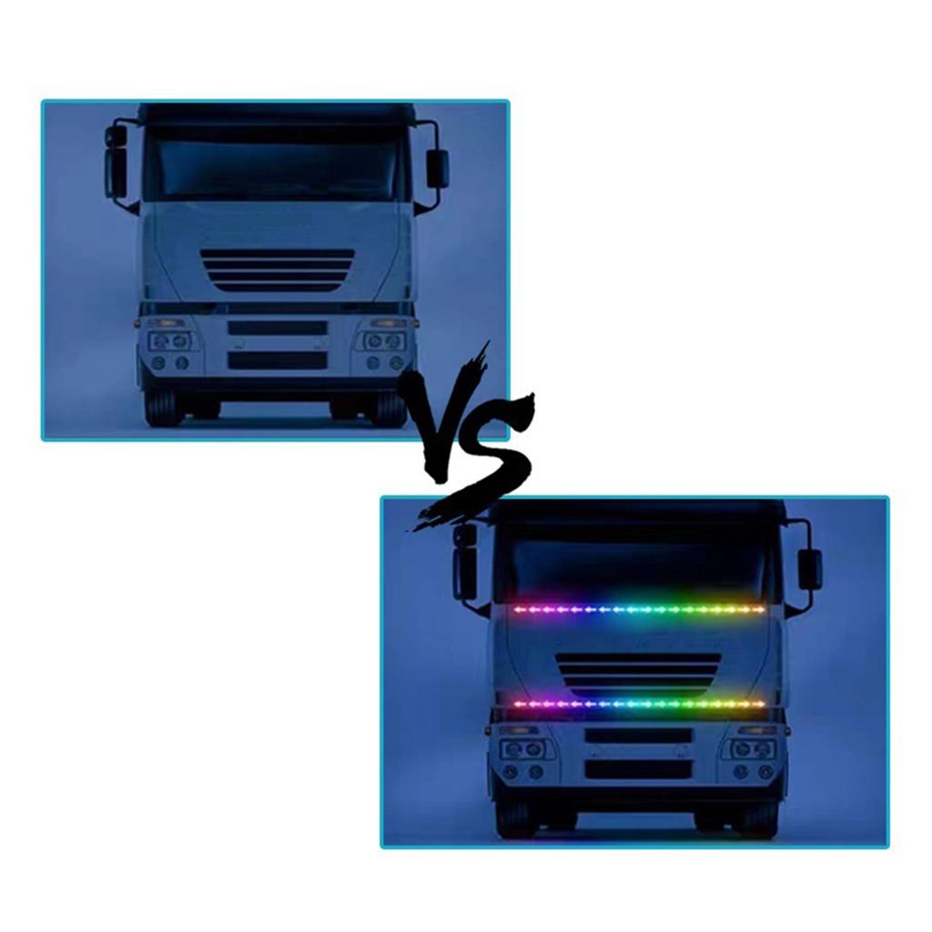 Световая лента на капоте автомобиля, динамические светодиодные ленты для автомобиля, грузовика, водонепроницаемые дневные ходовые огни, стоп-сигнал заднего хода