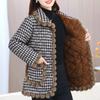 Women's Winter Fleece-Lined Thickened Warm Coat Plus Size for Middle-Aged and Elderly Women Stylish Loose-Fit Coat