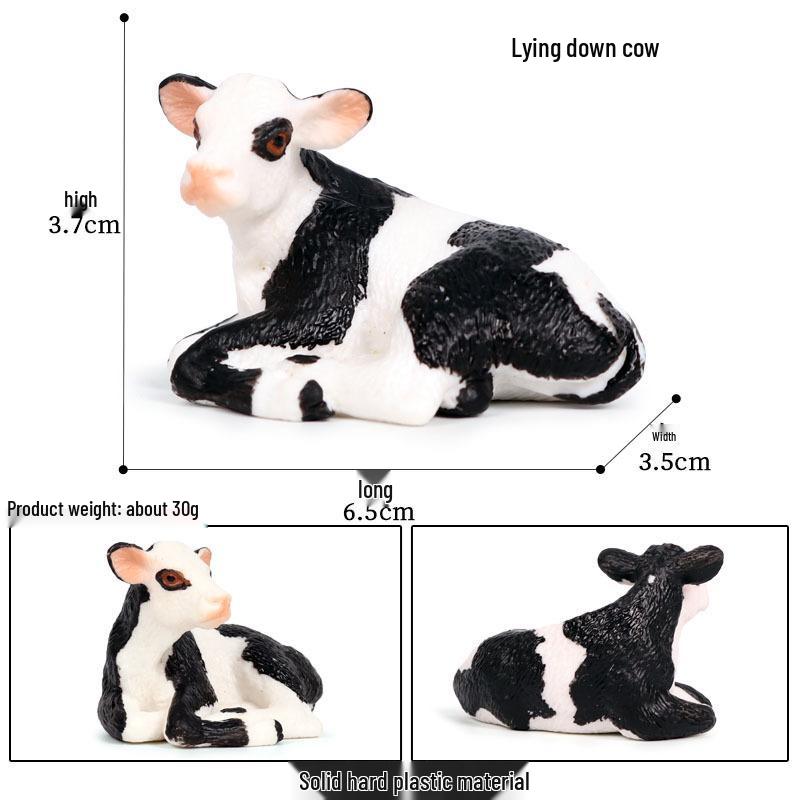 Cognitive Animal Model Toy: Dairy Cow, Buffalo, Yellow Cattle, Rhinoceros, Simmental Bull