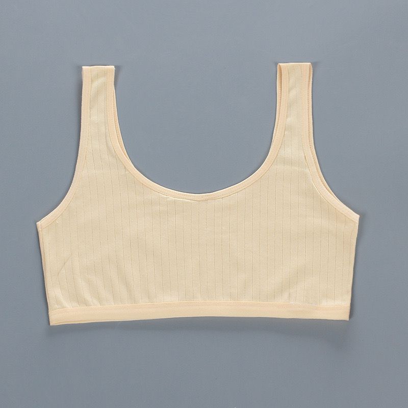 Детский хлопковый спортивный тренировочный бюстгальтер, нижнее белье, тренировочный бюстгальтер для девочек, укороченный топ, 8-14 лет