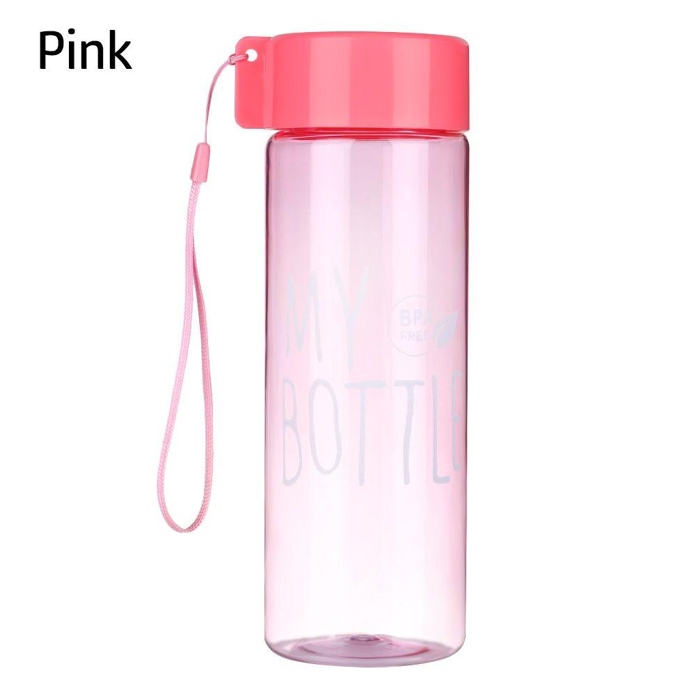500ML Outdoor Portable Plastic Sports Water Bottle Transparent Coffee Juice Cup Drinking Cup