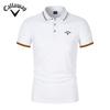 2025 Лето Новая Вышитая Футболка Поло Ice Silk Cool Футболка Поло с Воротником Для Гольфа