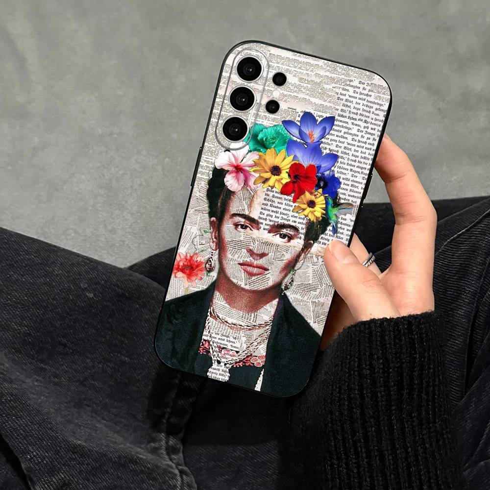 Арт F-Фриды К-Кало КРУТЫЙ Чехол для Телефона Для Samsung S25,S24,S21,S22,S23,S30,Ultra,S20,Plus,Fe,Note,10,9,5G Черный Чехол