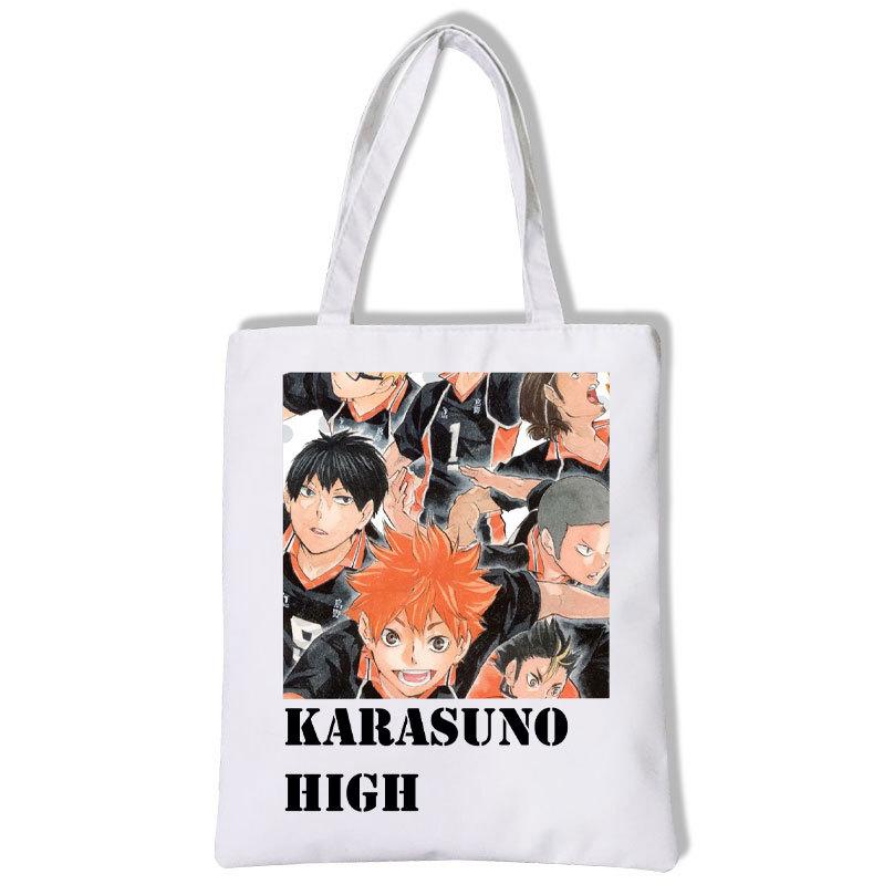 Аниме Периферия Волейбол Подросток Haikyu!! Студенческая Повседневная Мультяшная Холщовая Сумка Через Плечо Холщовая Сумка