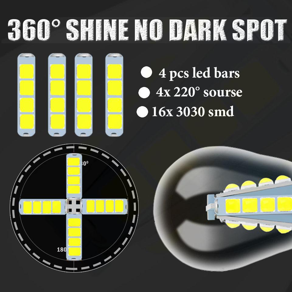 1 шт. 16smd чипы светодиодные P21 5 Вт bay15d автомобильный свет S25 1157 автомобильный сигнал поворота заднего хода лампа DRL белый 6000K 12 В/24 В