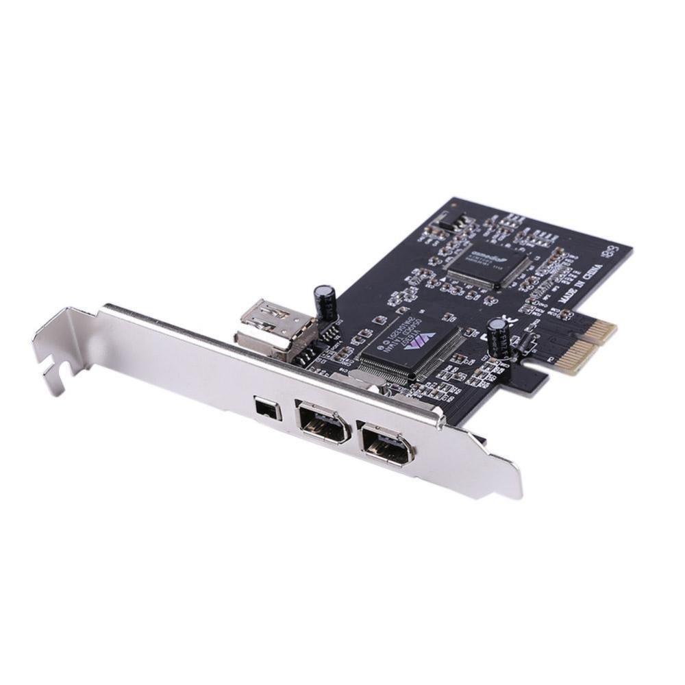 Plastic IEEE 1394a Expansion Card Black Firewire 400 Capture Card For Audio Engineers