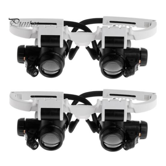 Увеличительные очки со светодиодной подсветкой, улучшенная видимость, складная конструкция, увеличительное стекло для ремонта часов с растягивающимся держателем для очков