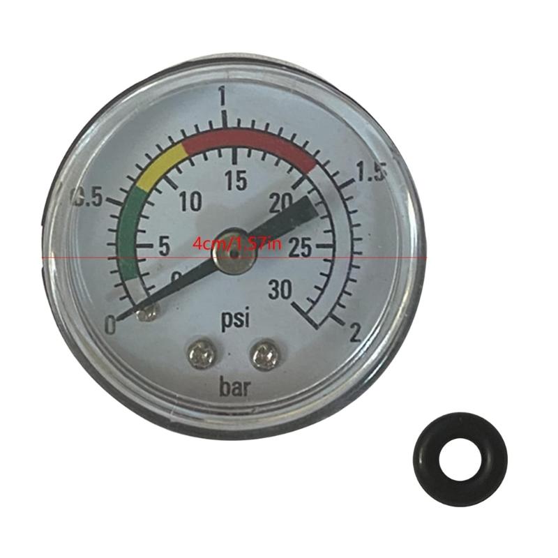 ABS Construction Threaded Connection Pressure Meter For Air Compressor Water Tank&Heating Applications Includes O Rings