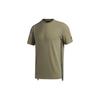 Solid Color Casual Comfortable Breathable Round Neck Short Sleeve T-Shirt Men Tops Army-Green FT2790