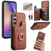 For Samsung Galaxy S25+ Case with Card Holder Kickstand Leather+TPU+PC Phone Cover