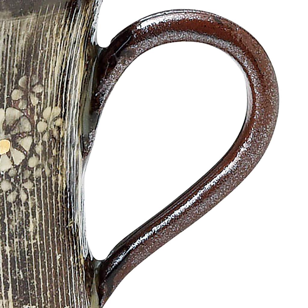 Kyoto Kiyomizu Ware Mug Black 200ml Kagetsu Kiln Kushime Inka (Black) CGK567-01