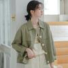 Женская тонкая повседневная куртка свободного кроя в весеннем стиле, корейский стиль, литературная, универсальная куртка-карго, топ с длинным рукавом