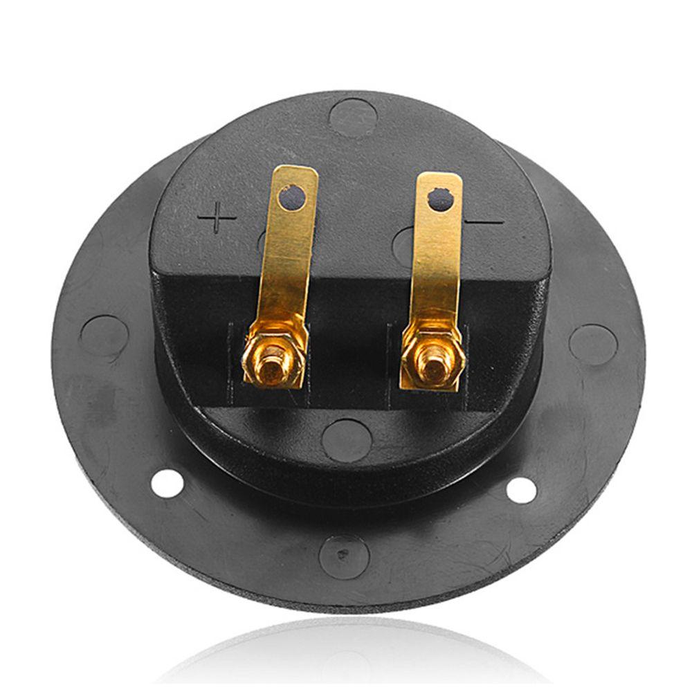 Black Brand New Speaker Terminal Connectors Round Boxes with 2 Banana Jack Gilded Subwoofer Stereo Plug Spring Cup Connection