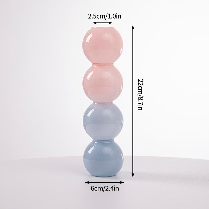 Bubble Glass Flower Vase Flower Bottle Vase Decoration Home Vases for Flower Aesthetic Room Decor Decorative Colored Vases