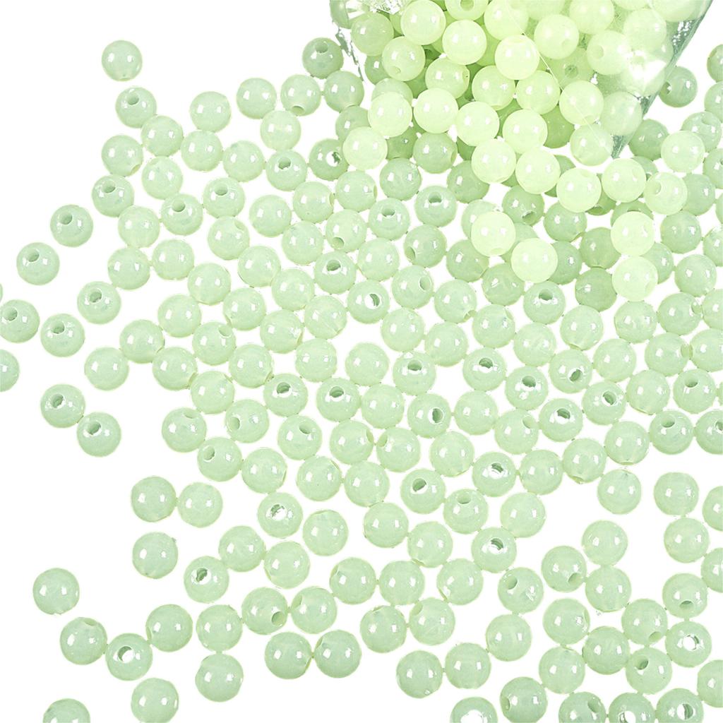 100 шт. жесткие рыболовные бусины, стопорные светящиеся круглые космические бобы, стопоры, нескользящие светящиеся рыболовные бусины для соленой воды