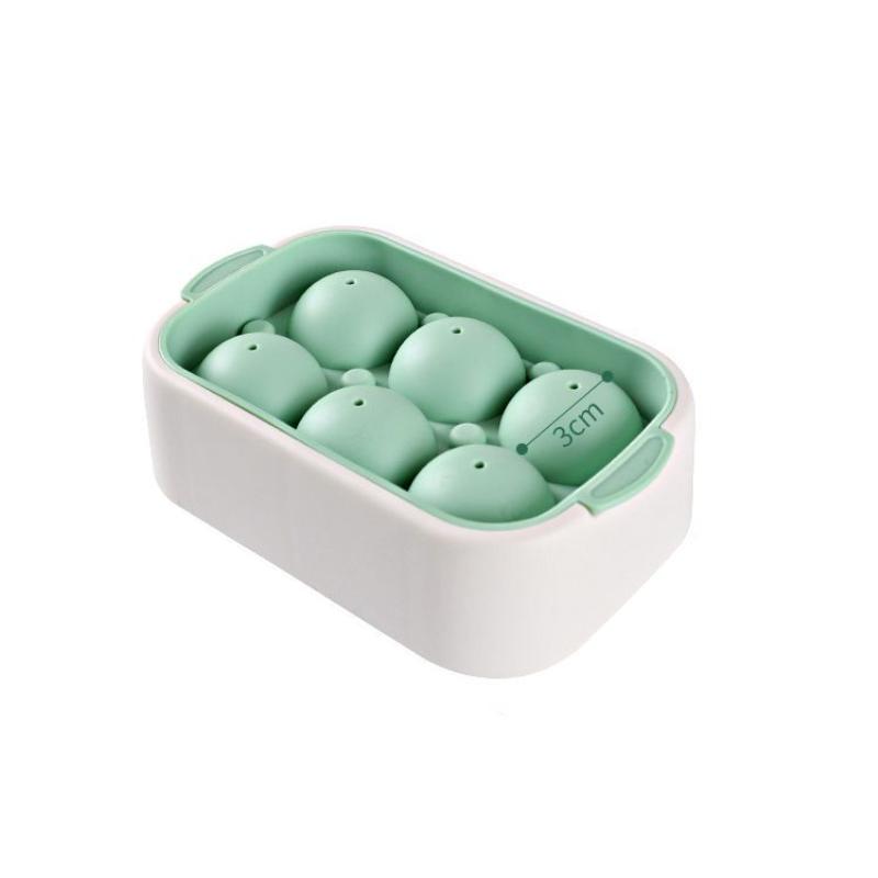 Silicone Ice Ball Molds, Household Attachment, Food Grade, Homemade Round Mold, Ice Cube Magic with Lid Ice Grid Box, Kitchen Ga