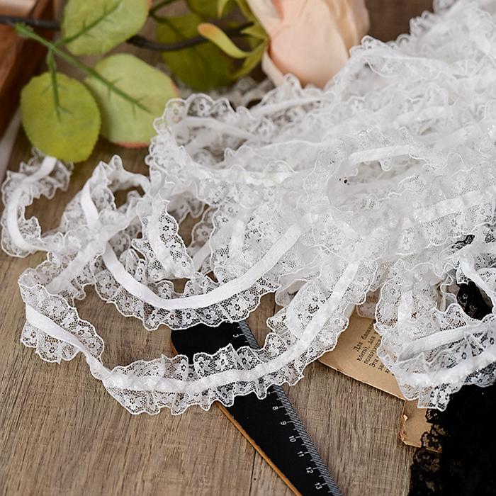 Lolita DIY Кружевная Плиссированная Эластичная Ленточная Отделка для Аксессуаров Одежды Кукол