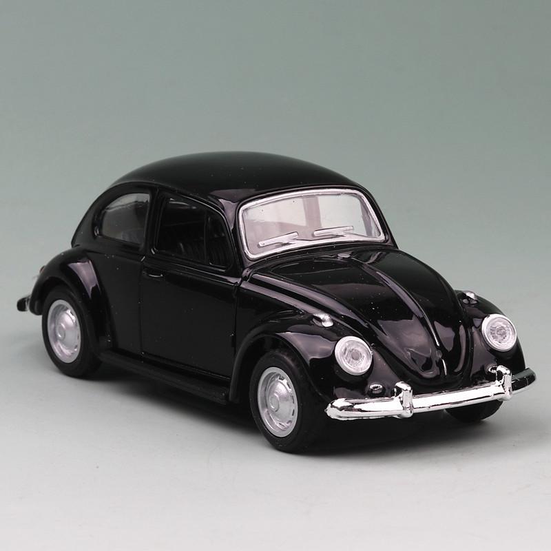 Классический 1967 Volkswagen VW Classic Beetle Bug, винтажный масштаб 1/36, литой под давлением металл, модель автомобиля с откидной спинкой, игрушка для подарка/детей