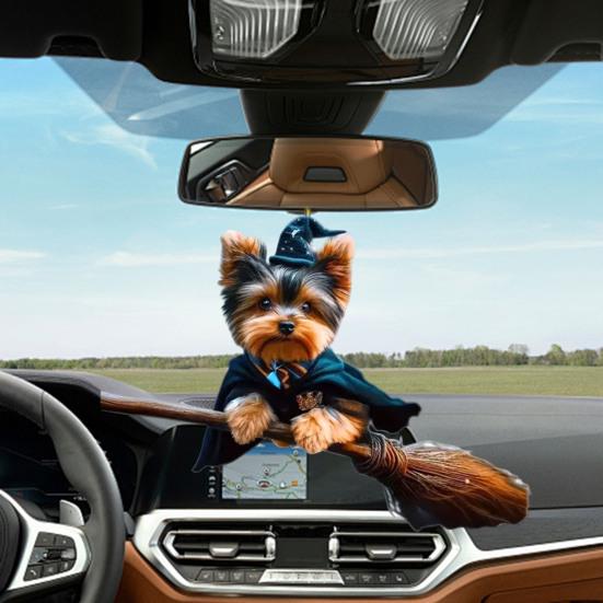 2D Плоская Акриловая Подвеска для Автомобиля - Милый Дизайн Собаки 0,37 см Тонкая Легкая Декорация для Ключей