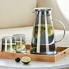 Large-capacity  Heat Resisttant  Gray Glass Water Pitcher with Handle Cold Hot Kettle Tea Pot Water Bottle Juice Jug Gray 1900ml