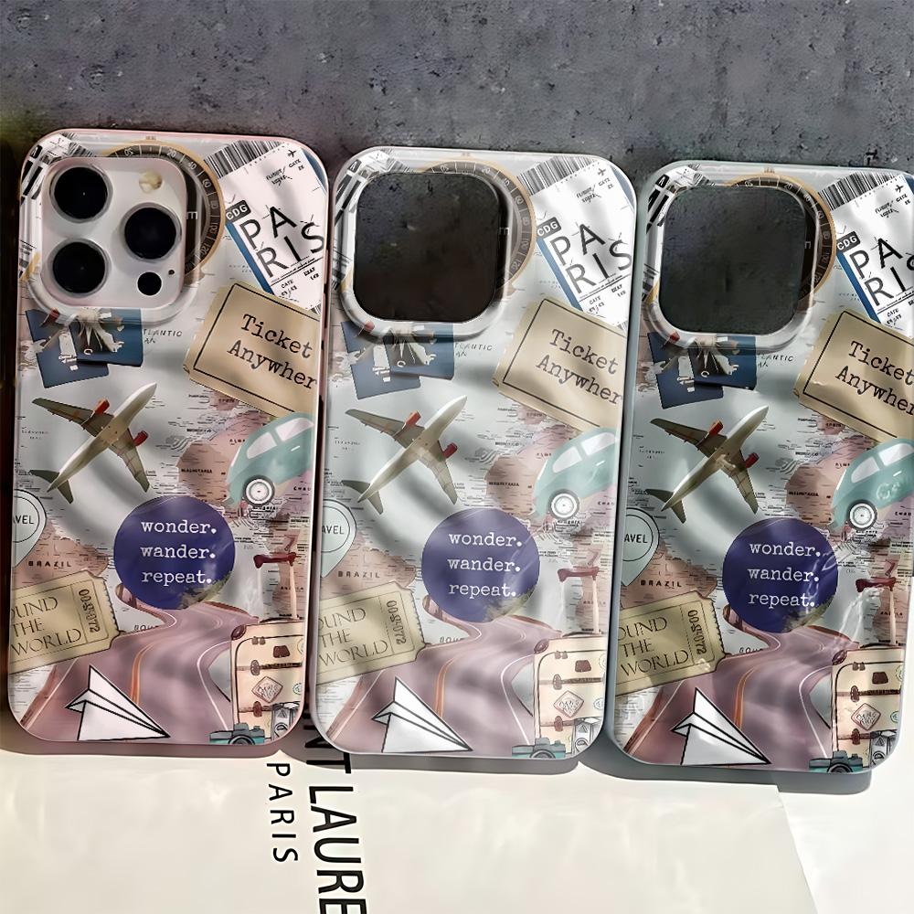 Винтажная карта путешествий Чехол для телефона Для iPhone 171615 14 Plus 13 12 11 Pro Max 17Air Funda Мобильный защитный чехол Coque