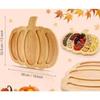 1 шт. Случайный креативный овощной поднос в виде тыквы, подходит для празднования Хэллоуина, деревянный поднос для закусок в виде тыквы, праздничное украшение для вечеринки