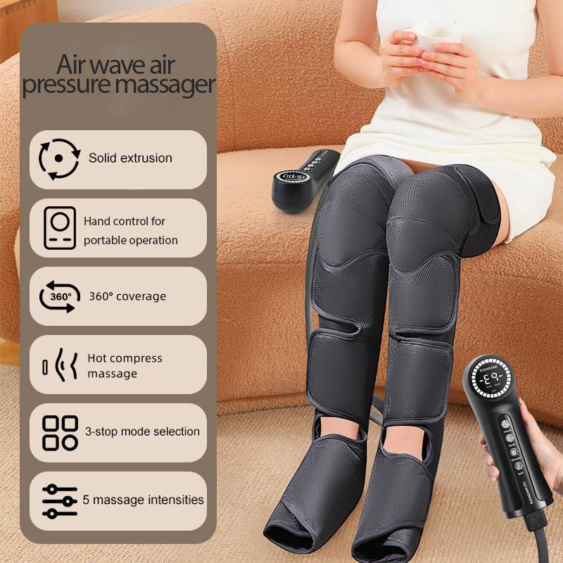 360° Coverage Leg Massager Electric Air Pressure Calf Massager Hot Compress Knee Thigh Massage Leg Beauty Instrument
