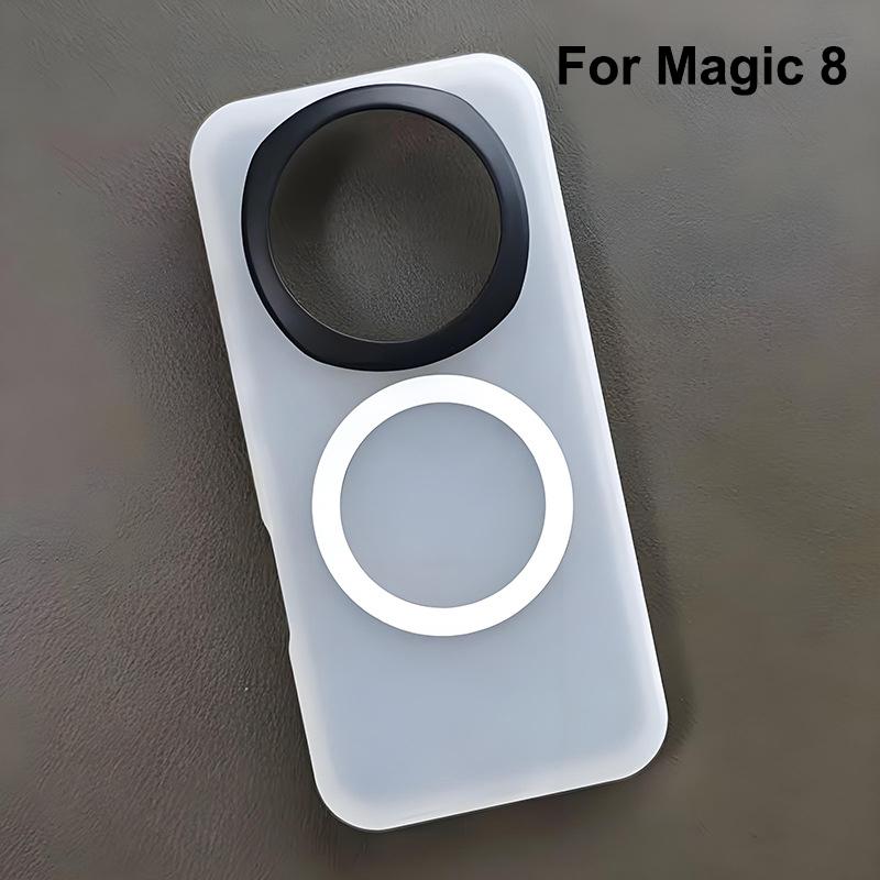 Чехол для Honor Magic 8 и 8 Pro Magsafe Роскошный Тонкий Матовый Черный Полупрозрачный Матовый Легкий Приятный на Ощупь как Кожа Ребенка Чехол-Обложка для Телефона