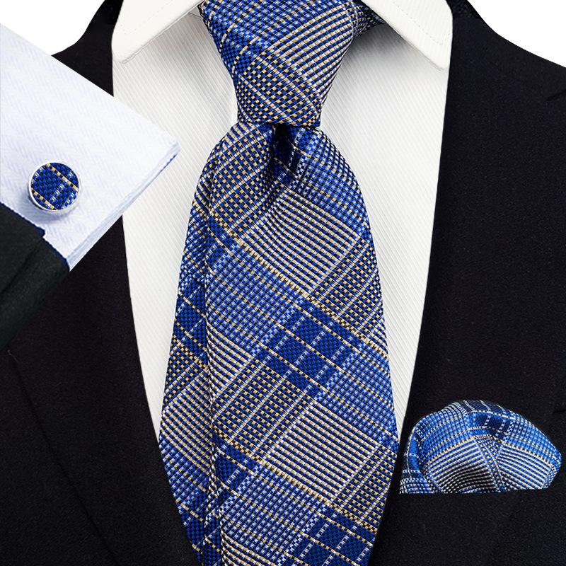 Комплект из трех предметов для мужчин с манжетами на завязке и карманом с узором «Пейсли»